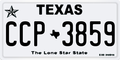 TX license plate CCP3859