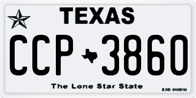 TX license plate CCP3860