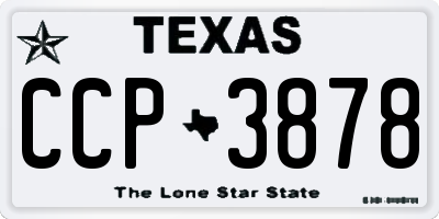 TX license plate CCP3878