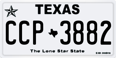 TX license plate CCP3882