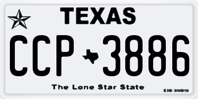 TX license plate CCP3886