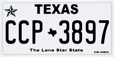 TX license plate CCP3897