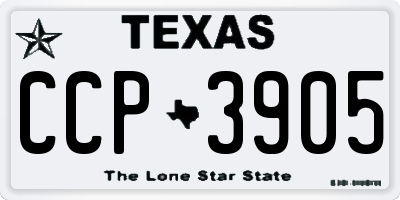 TX license plate CCP3905