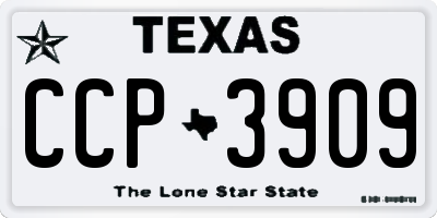 TX license plate CCP3909