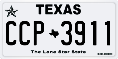TX license plate CCP3911