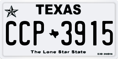TX license plate CCP3915