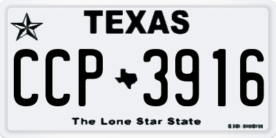TX license plate CCP3916