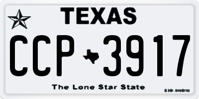 TX license plate CCP3917