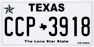 TX license plate CCP3918