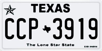 TX license plate CCP3919