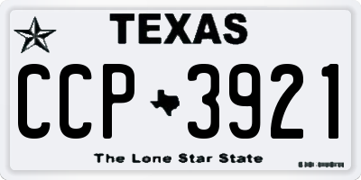 TX license plate CCP3921