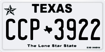TX license plate CCP3922