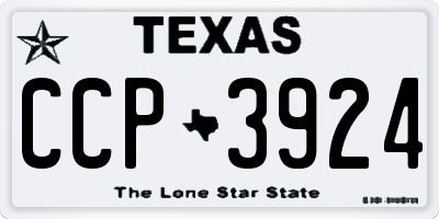 TX license plate CCP3924