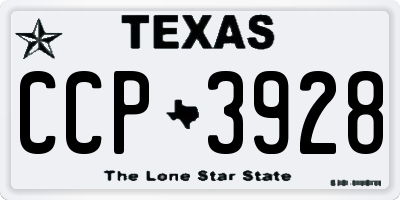 TX license plate CCP3928