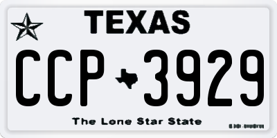TX license plate CCP3929