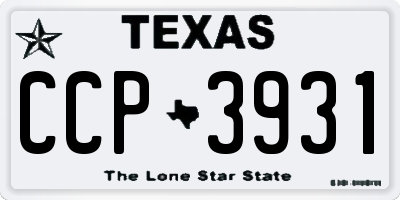 TX license plate CCP3931