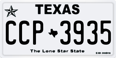 TX license plate CCP3935