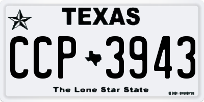 TX license plate CCP3943