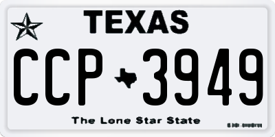 TX license plate CCP3949