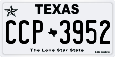 TX license plate CCP3952