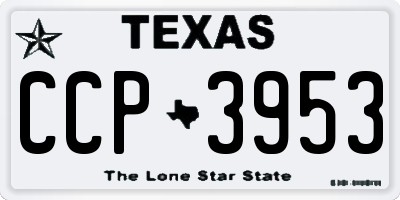TX license plate CCP3953