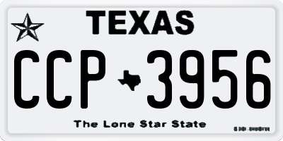TX license plate CCP3956