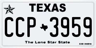 TX license plate CCP3959