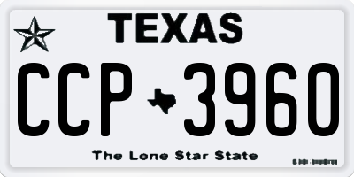 TX license plate CCP3960