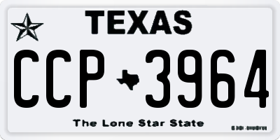 TX license plate CCP3964