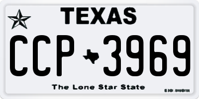 TX license plate CCP3969