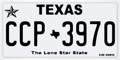 TX license plate CCP3970