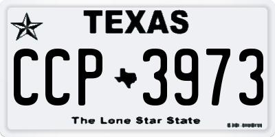TX license plate CCP3973