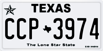 TX license plate CCP3974