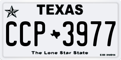 TX license plate CCP3977