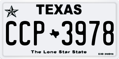 TX license plate CCP3978