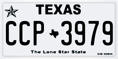 TX license plate CCP3979