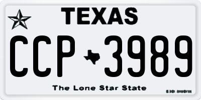 TX license plate CCP3989