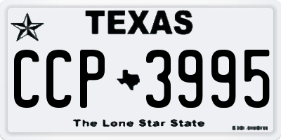 TX license plate CCP3995