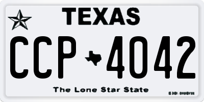 TX license plate CCP4042