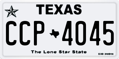 TX license plate CCP4045
