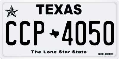 TX license plate CCP4050