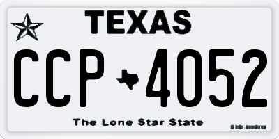 TX license plate CCP4052