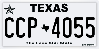 TX license plate CCP4055