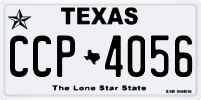 TX license plate CCP4056