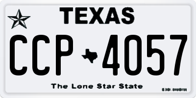 TX license plate CCP4057