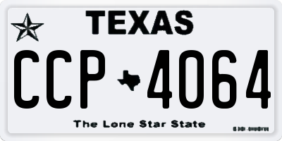 TX license plate CCP4064