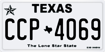 TX license plate CCP4069