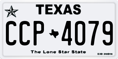 TX license plate CCP4079