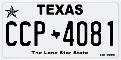 TX license plate CCP4081