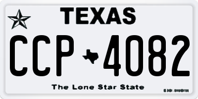 TX license plate CCP4082